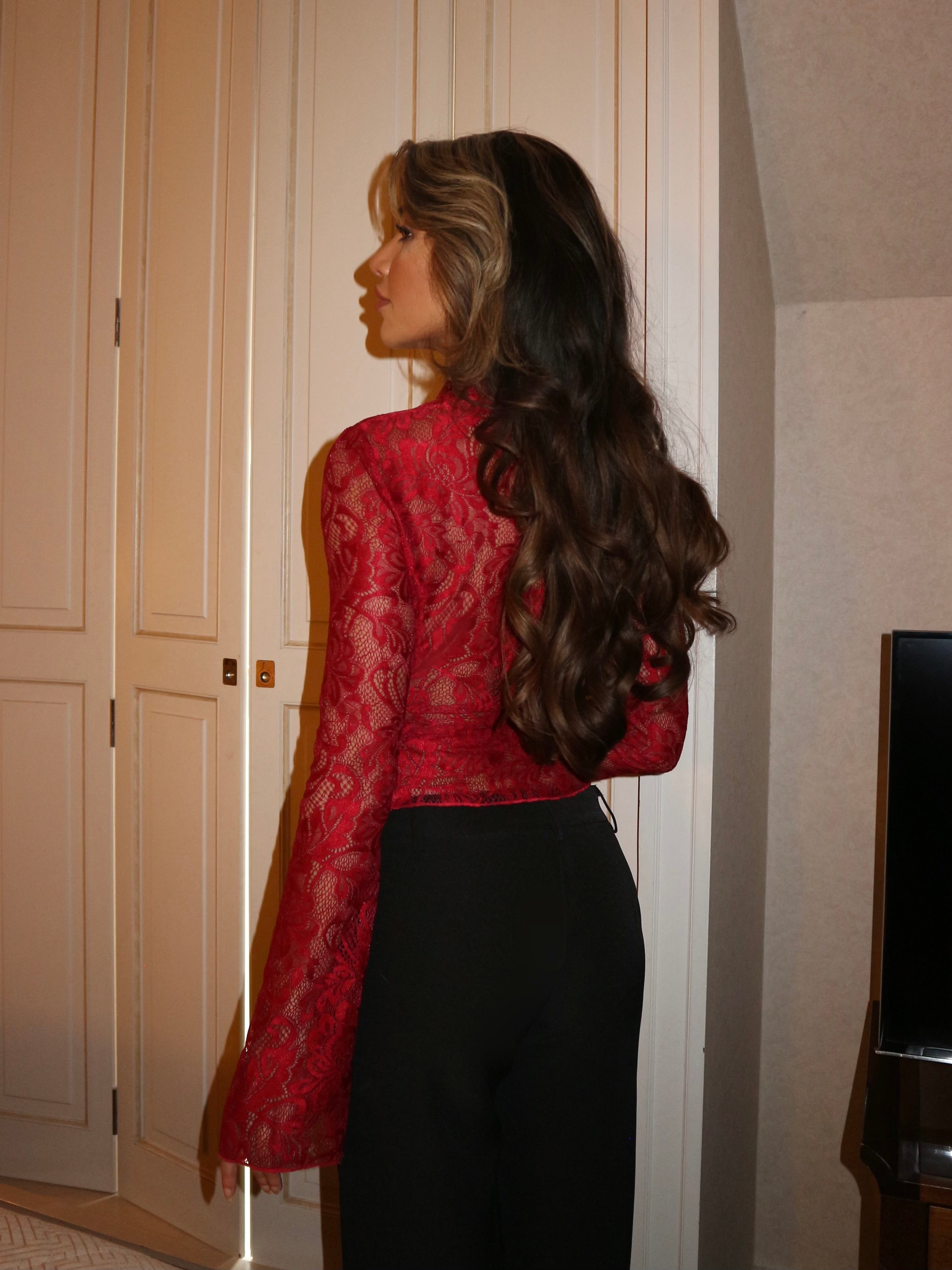 Laurier™ | Top en dentelle Aurora - Noir