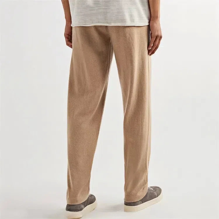 Pantalon en cachemire fabriqué à la main - Sable Khaki