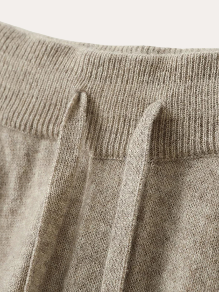 Pantalon en cachemire raffiné - Beige