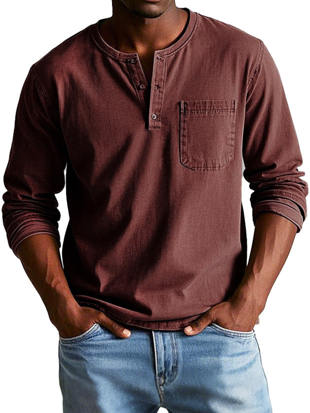 Chemise Vintage à Manches Longues