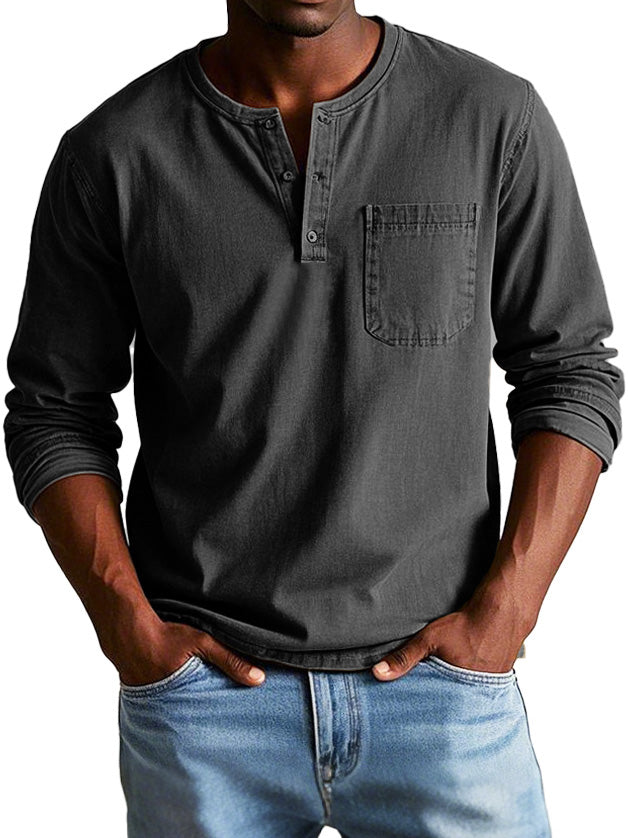 Chemise Vintage à Manches Longues