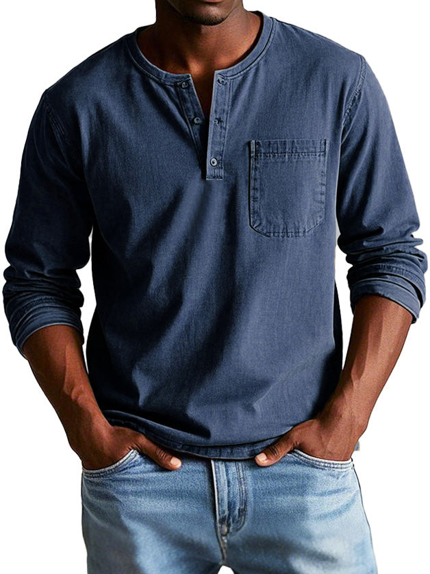Chemise Vintage à Manches Longues