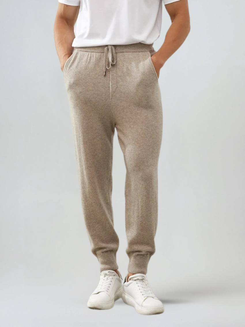 Pantalon en cachemire raffiné - Beige