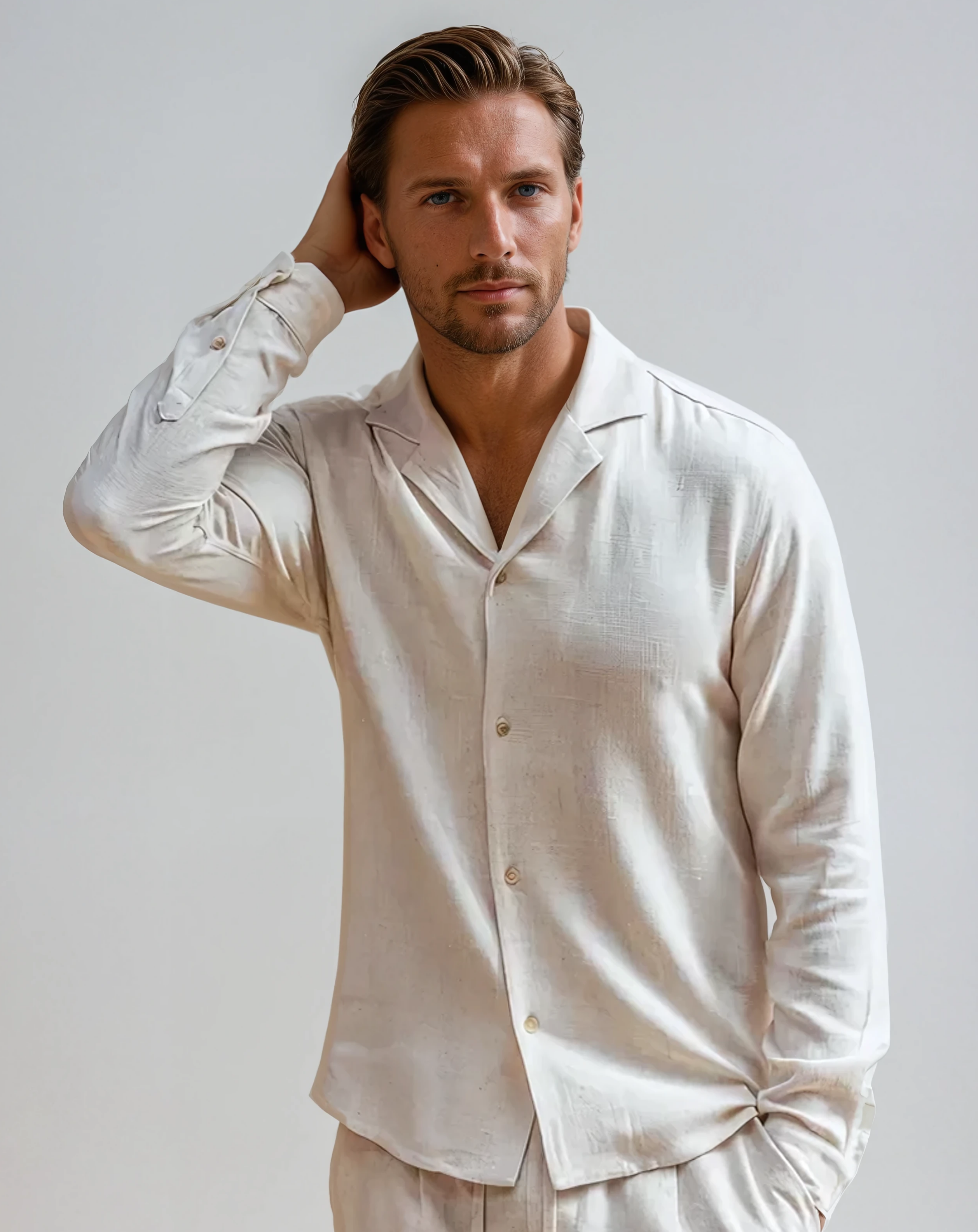 Chemise de plage en lin - Beige