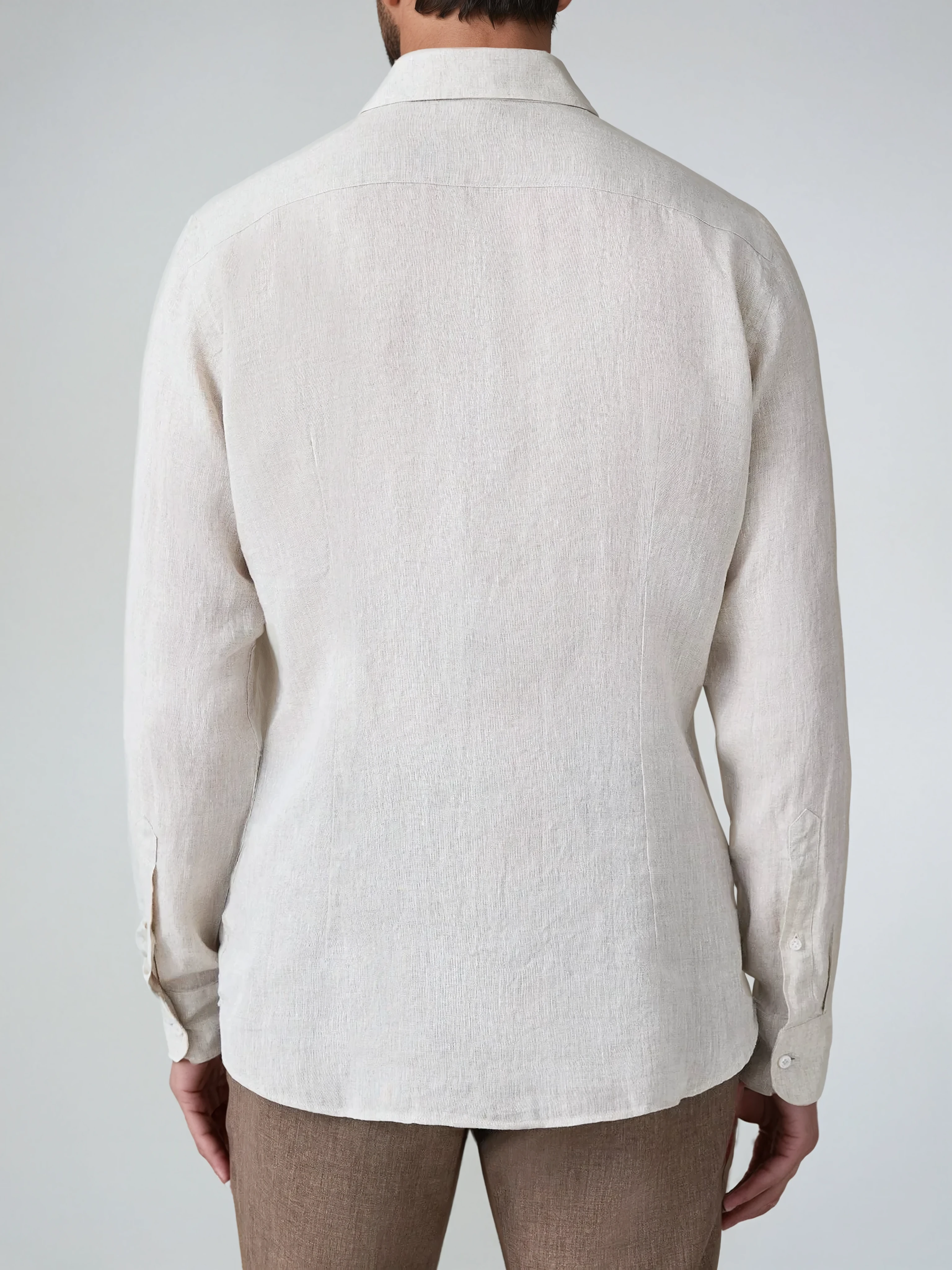 Chemise en lin beige