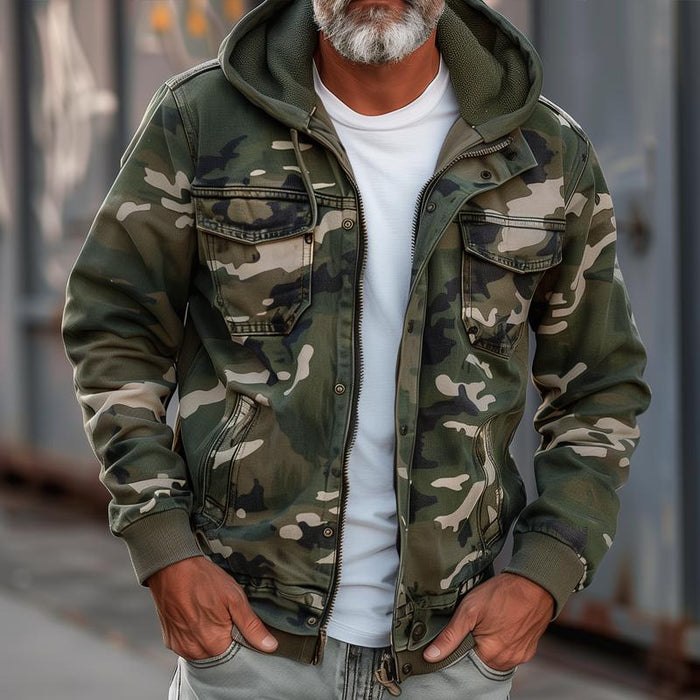 Veste avec motif camouflage